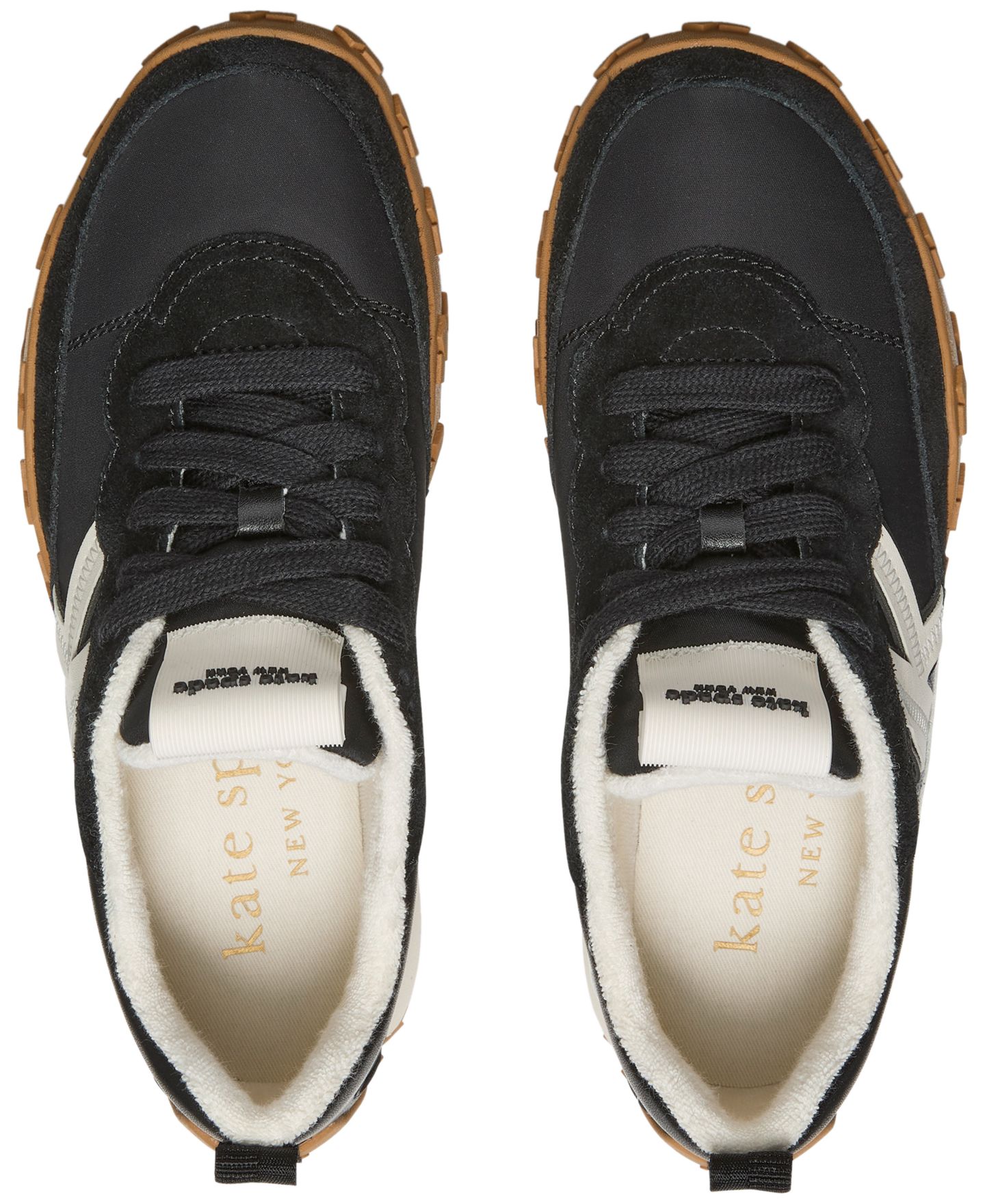 Женские кроссовки kate spade new york K As In Kate Lace-Up, цвет: Чёрный — фото 4