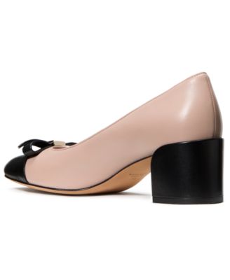 Women's Deco Bow Smooth Leather Ballet Pumps