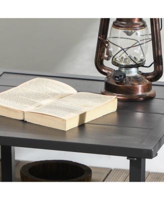 3pc Rocking Chair Set w/ Cushions, Wicker Bistro Set, Dark