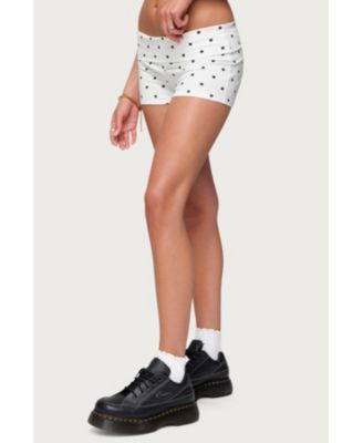 Women's Chelsie Polka Dot Foldover Shorts