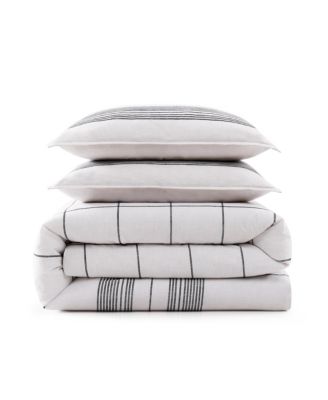 Brooklyn Heights Stripe Cotton 3-Pc. Duvet Cover Set, King