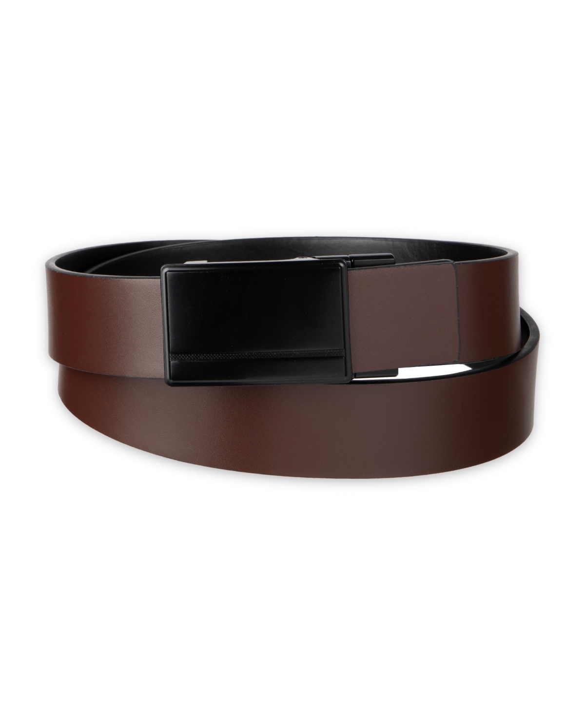Alfani Men's Reversible Compression Buckle Belt, Created For Macy's In Black