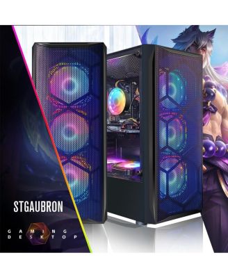 Gaming Desktop PC - Radeon RX 580 8GB GDDR5, Intel Core i7 , 16GB RAM, 1TB SSD, 600M WiFi, Bluetooth 5.0, 6x RGB Fans, Windows 10 Home