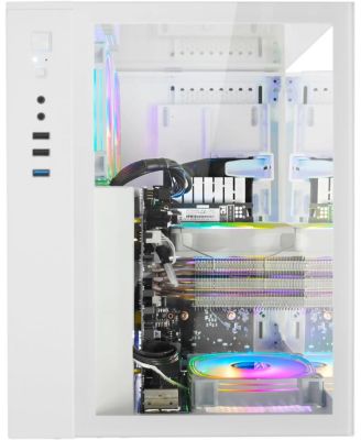 Gaming PC Desktop - 12th Gen Intel Core i5-12400F (6-Core, 2.5GHz),  RTX 3050, 32GB DDR4 RAM, 1TB NVMe SSD, Prebuilt Tower for Gaming/Home/Office