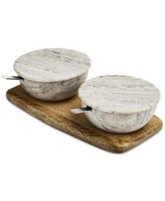 Oake - Marble Salt and Pepper Bowls