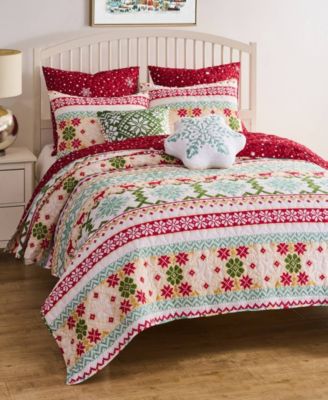 Fair Isle Snow 3-Pc. Quilt Set, King