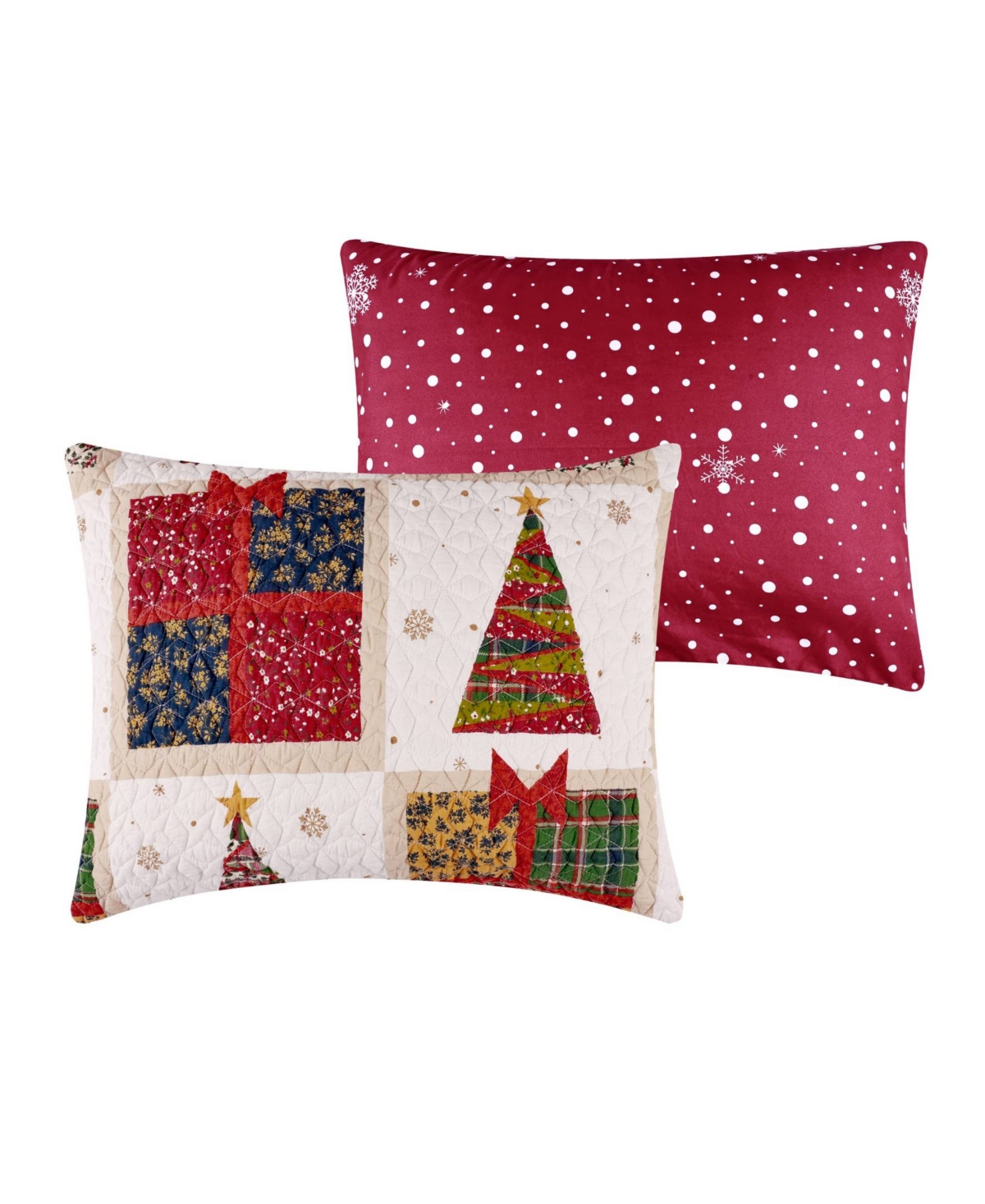Greenland Home Fashions Deck The Halls Holiday 3-pc. Quilt Set, King In Red