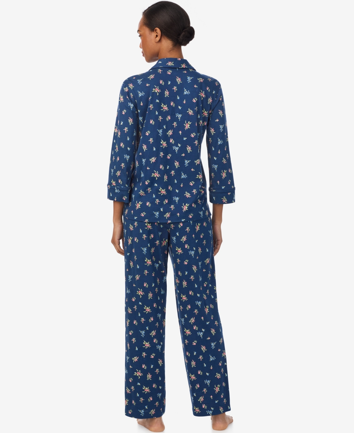 Ralph Lauren Floral Cotton-blend Jersey Sleep Set In Multi