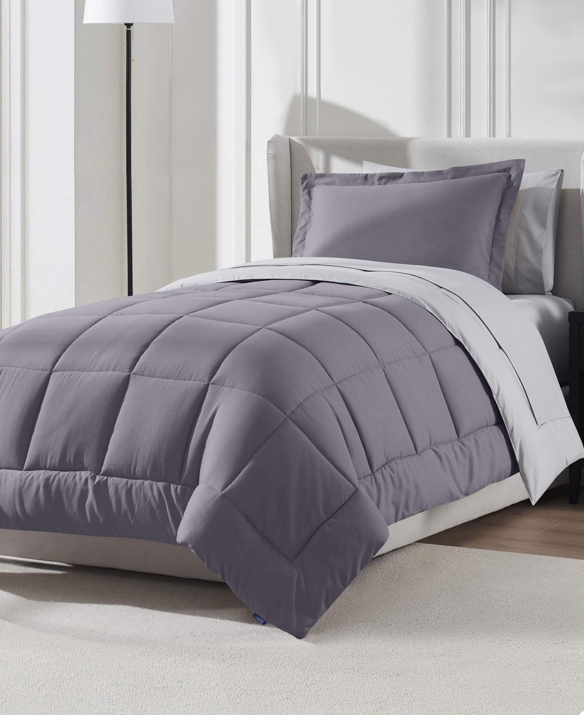 Nestl Luxury Soft Reversible 5-pc. Comforter Set, Twin In Purple