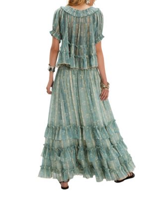 Women's Morning Mist Top and Maxi Skirt Set