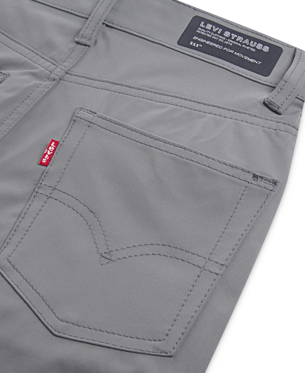Levi's Big Boys 511 Slim Fit Performance Stretch Shorts In Gray