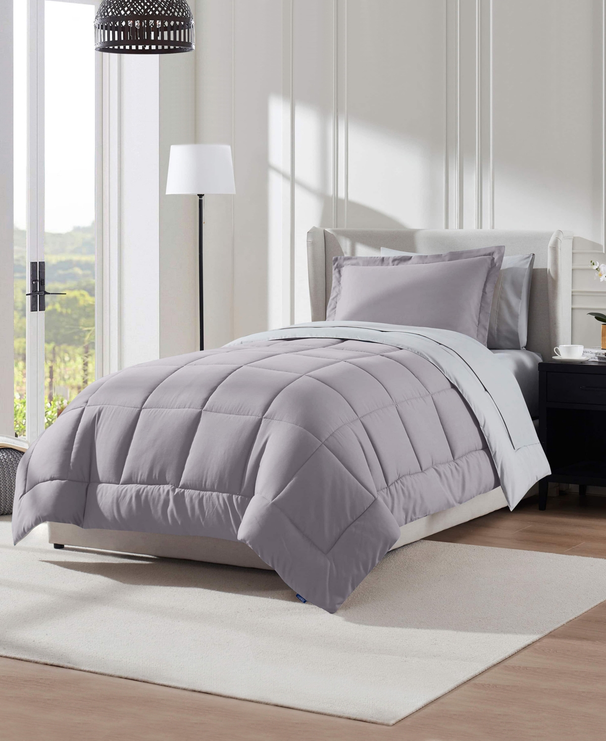 Nestl Luxury Soft Reversible 5-pc. Comforter Set, Twin Xl In Purple