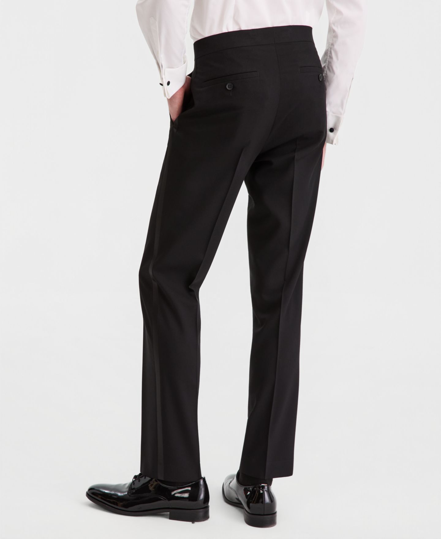 Мужские брюки Kenneth Cole Reaction Slim-Fit Techni-Cole Tuxedo, цвет: Чёрный — фото 4