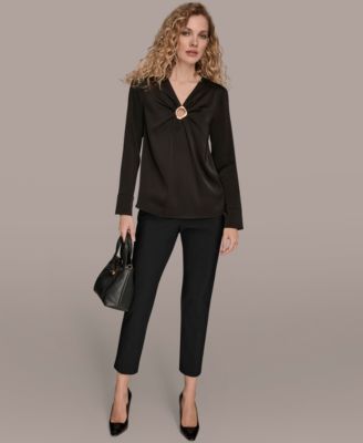 Women's V-Neck Embellished Top