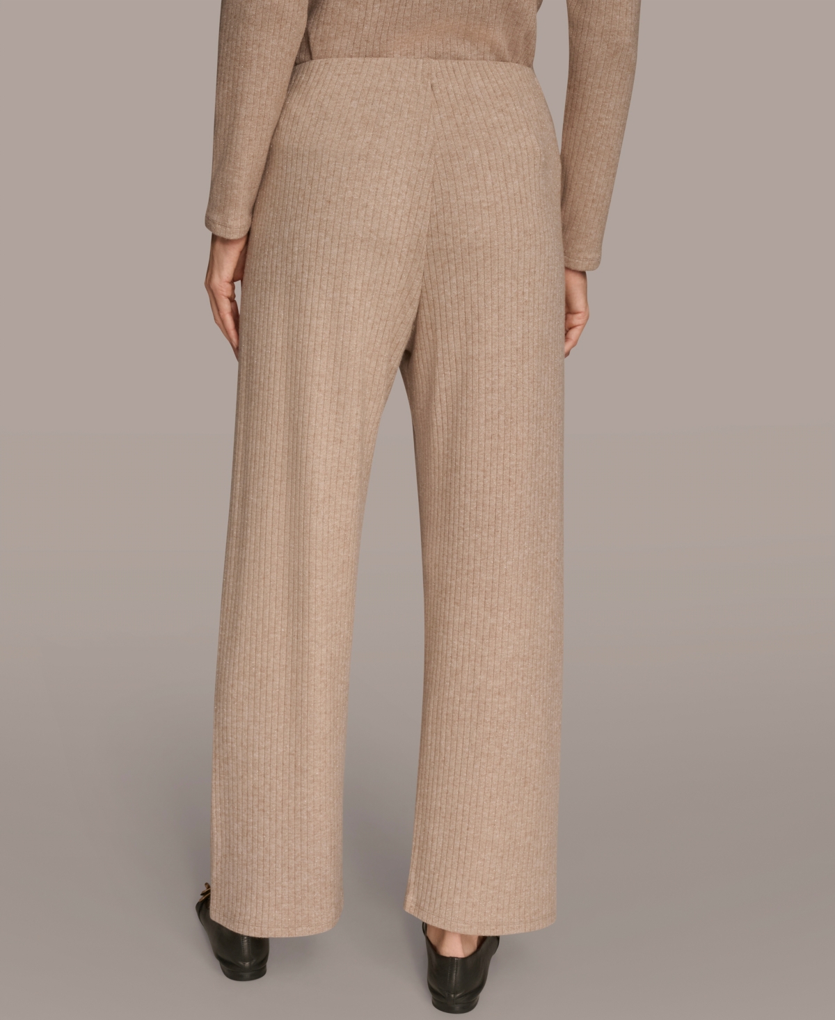Donna Karan Women's Wide Leg Pull On Pants In Brown
