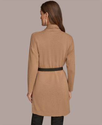 Women's Belted Open-Front Cardigan