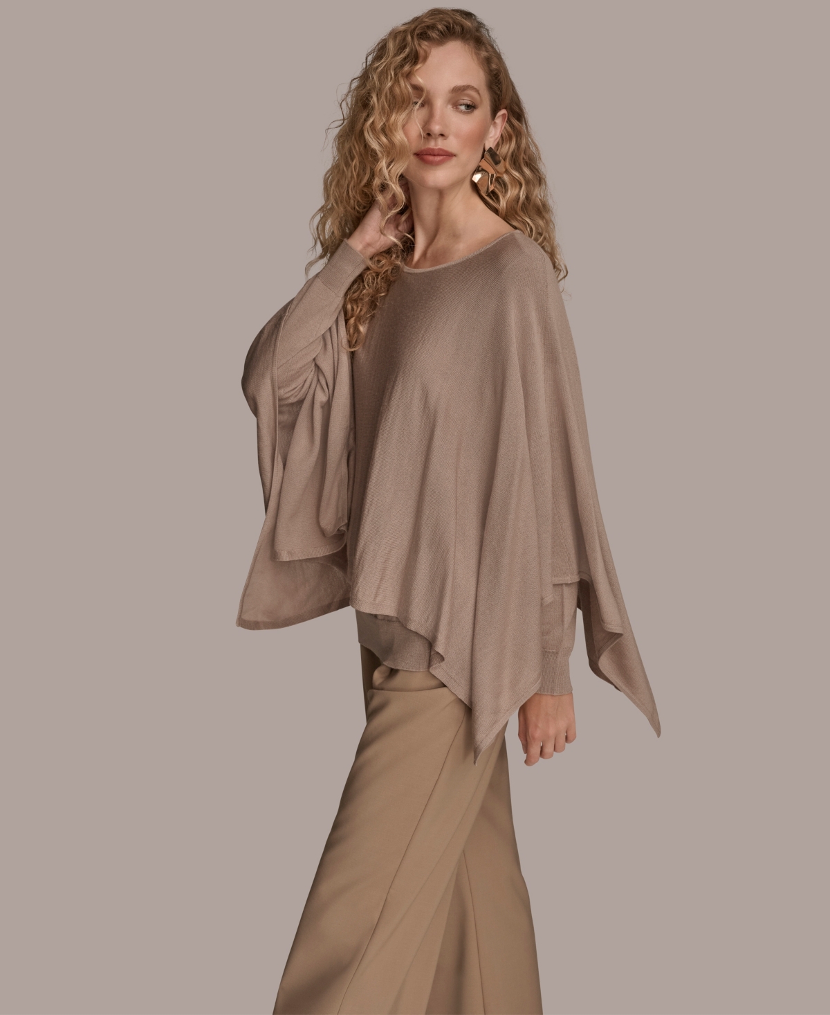 Donna Karan New York Women's Long Sleeve Cape Sweater