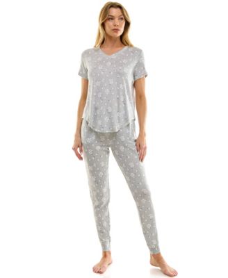 V-Neck T-Shirt & Jogger Pants Pajama Set
