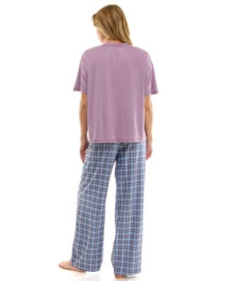 Women's Open Leg Flannel Sleepwear Pants