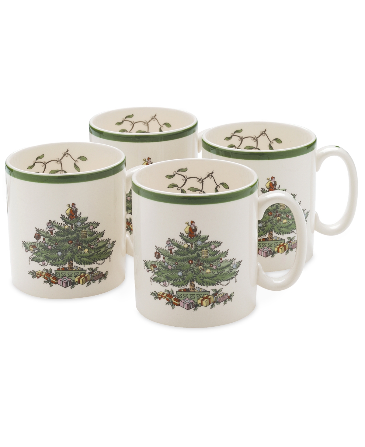 Spode Christmas Tree Mugs, Set Of 4 In No Color