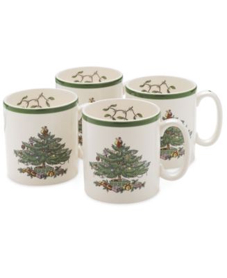 Spode Christmas Tree Mugs, Set of 4 - Macy's