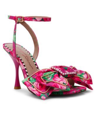 Betsey Johnson - Women's Denly Bow Two-Piece Stiletto Dress Sandals