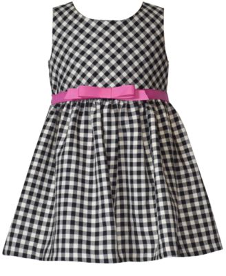 Baby Girls' Collared Car Coat and Woven Plaid Dress, 2-Piece Set
