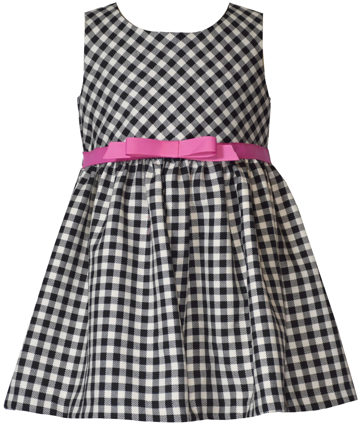 Bonnie Baby Girls 2-Piece Collared Car Coat and Woven Plaid Dress Set