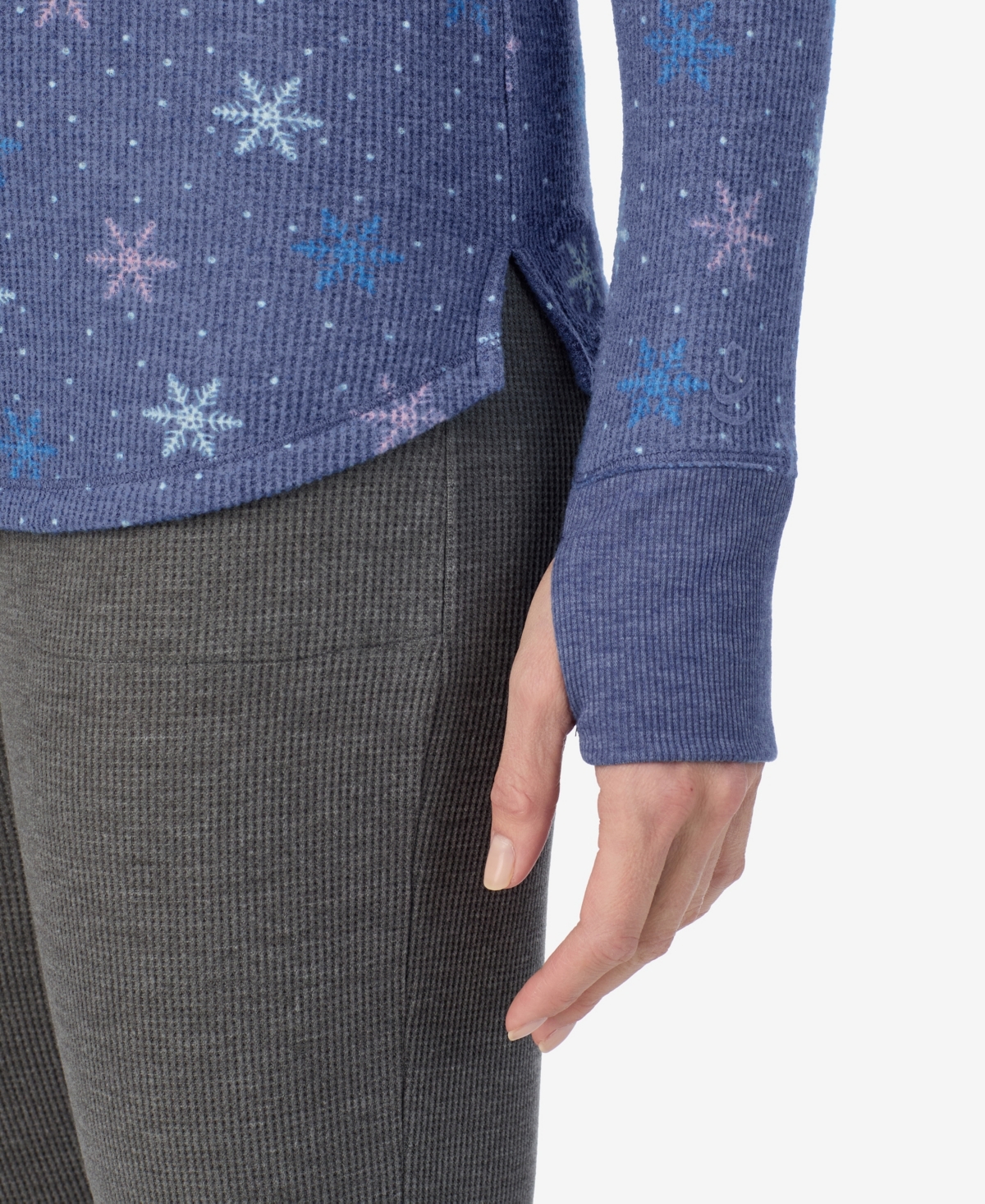 Cuddl Duds Petite Long Sleeve Top In Multi
