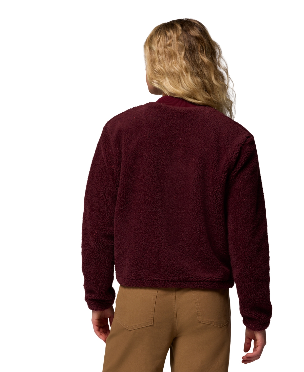 Columbia Women's Stellar Path Full Zip Bomber Jacket In Burgundy