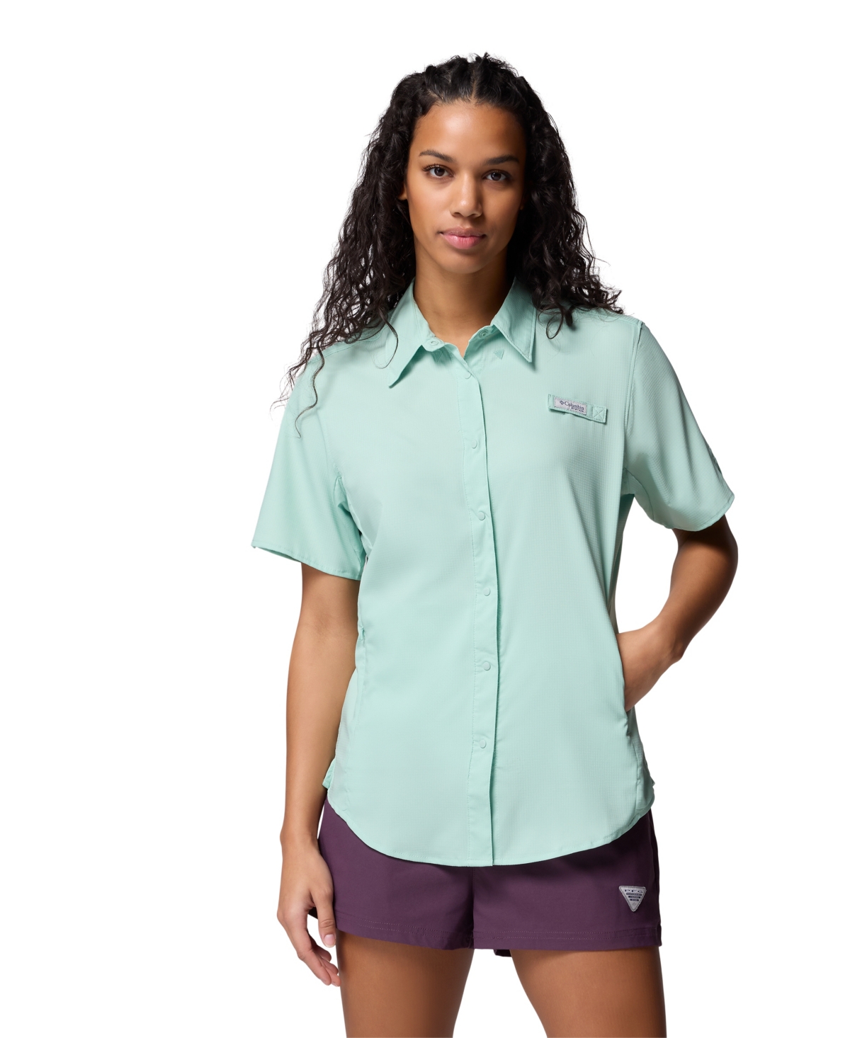 Columbia Women's Tamiami Short Sleeve Shirt In Blue