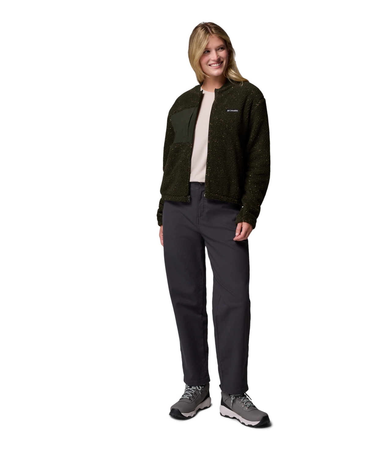 Columbia Women's Stellar Path Full Zip Bomber Jacket In Black