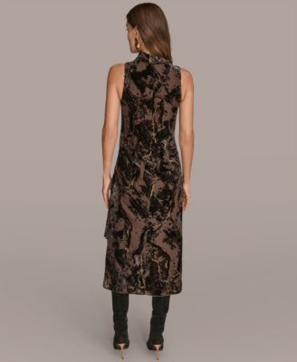 Women's Cowl Neck Midi Dress