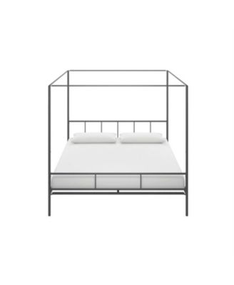 Metal Canopy Bed Frame with Headboard and Footboard, Sturdy and Stylish Design