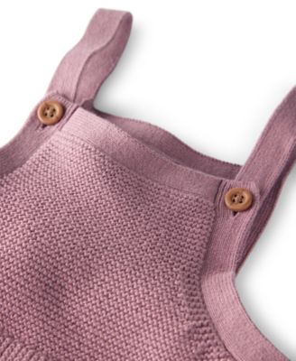 Baby Girls' Organic Sleeveless Sweater Overalls