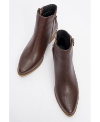 Jayer Leather Double-Zip Block Heel Boot