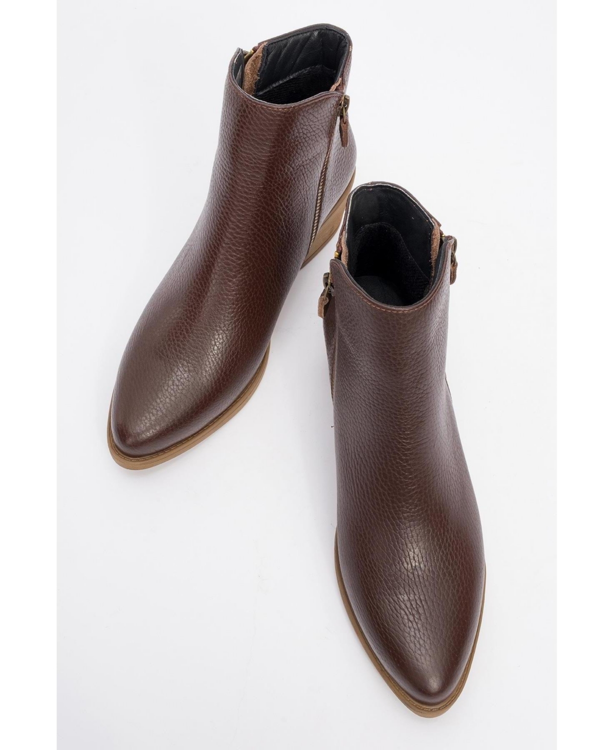 Forever & Always Shoes Jayer Leather Double-Zip Block Heel Boot (Women)