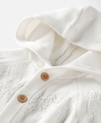 Baby Boys or Baby Girls Organic Sweater Knit Pointelle Jumpsuit