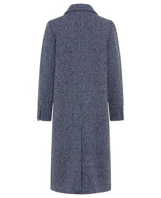 Wool Blend Herringbone Coat