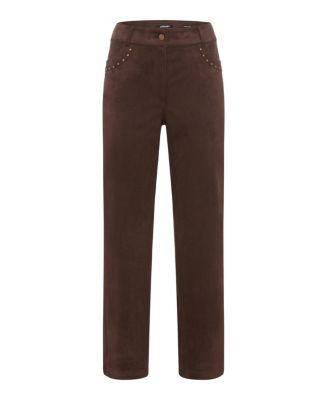 Women's Mona Fit Straight Leg Faux Suede Trousers