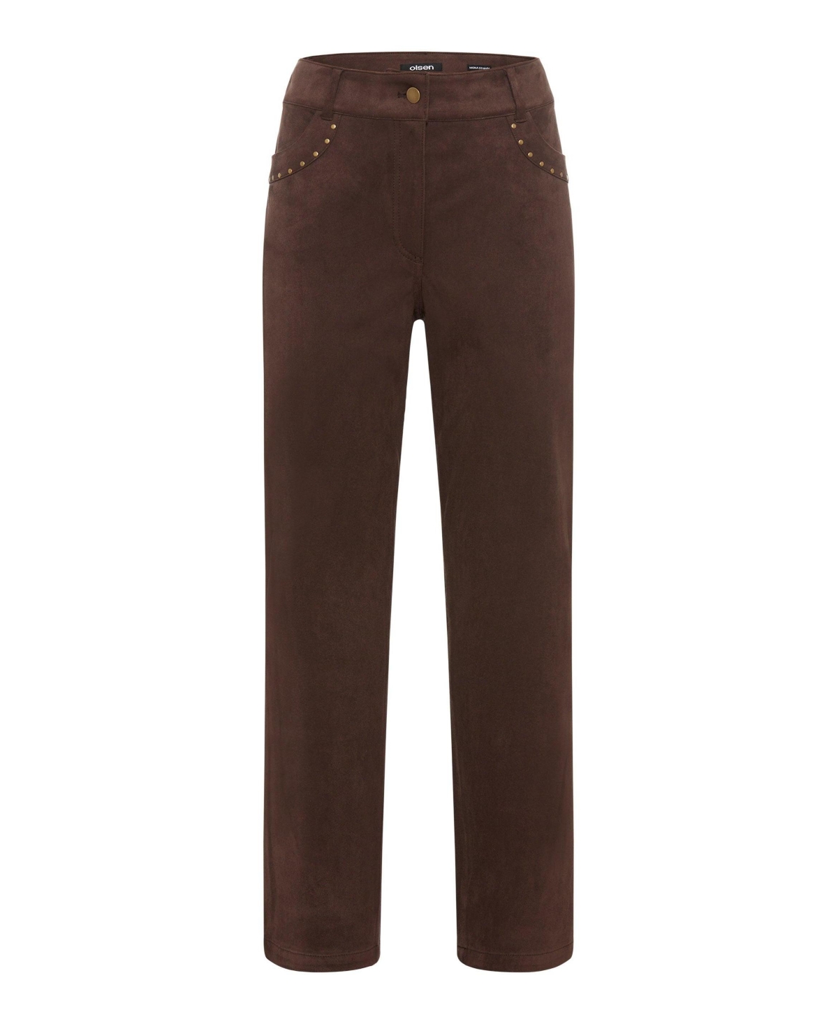 Olsen Women's Mona Fit Straight Leg Faux Suede Trousers