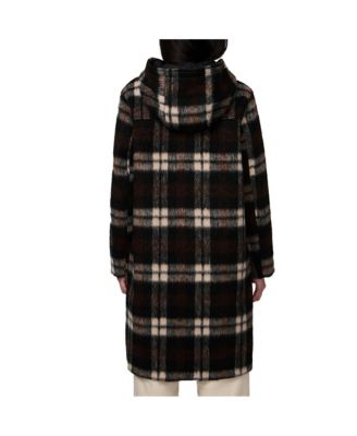 Plaid Toggle Coat