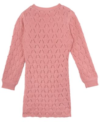 Big Girls Pointelle Sweater Dress