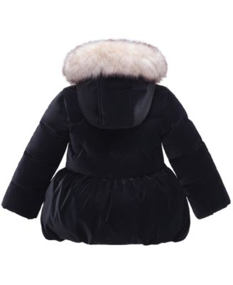 Toddler Girls Luxe Bow Puffer Coat