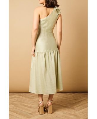 Bow Shoulder Detail Midi Dress