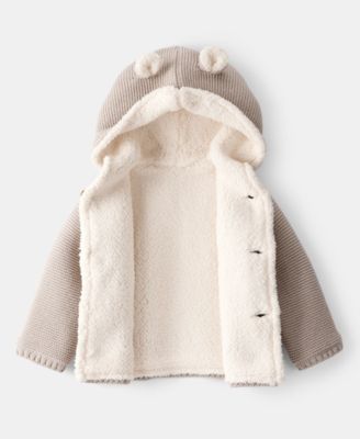 Baby Boys or Baby Girls Sherpa-Lined Cardigan