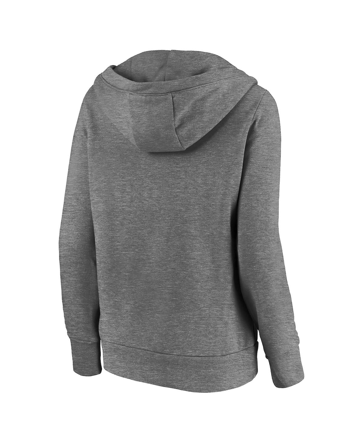 Fanatics Men's Heather Gray Wisconsin Badgers V-neck Pullover Hoodie In Gray
