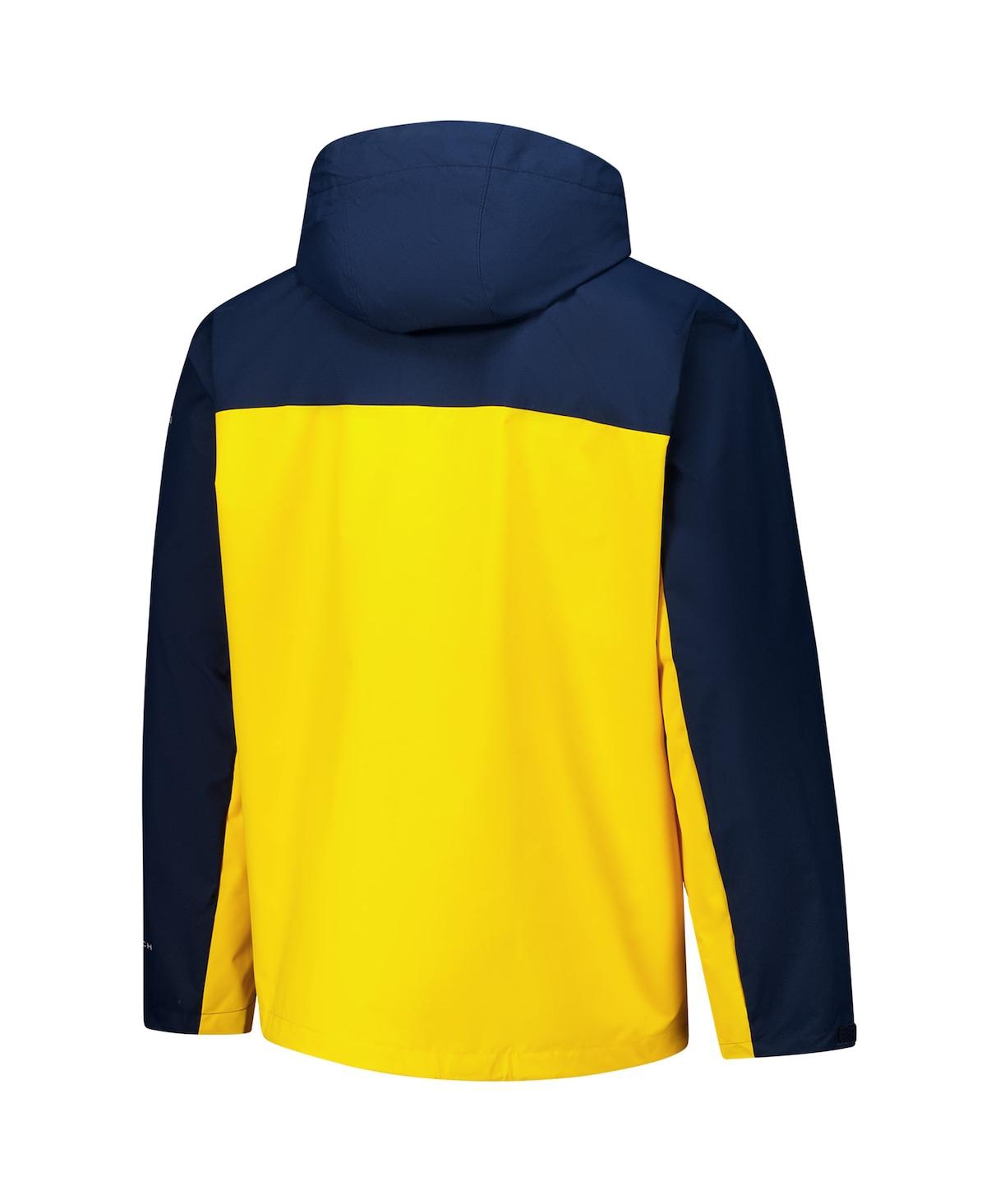 Columbia Men's Navy Michigan Wolverines Field Bound Omni-tech Full-zip Jacket In Blue