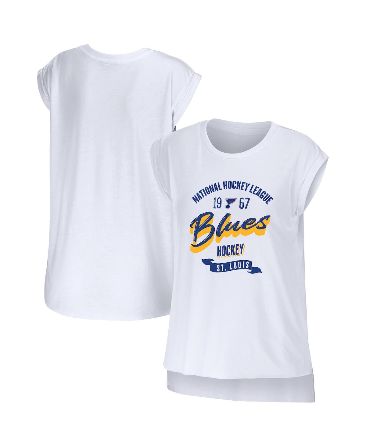 Wear By Erin Andrews Women's White St. Louis Blues Domestic Tank Top In White