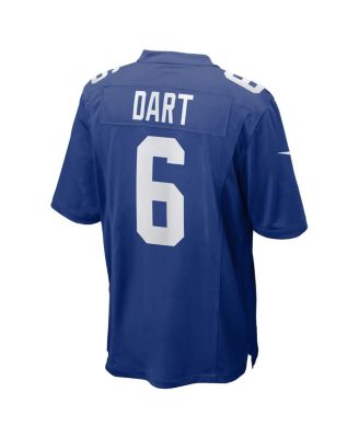 Men's Jaxson Dart Royal New York Giants 2025 NFL Draft First Round Pick Game Jersey